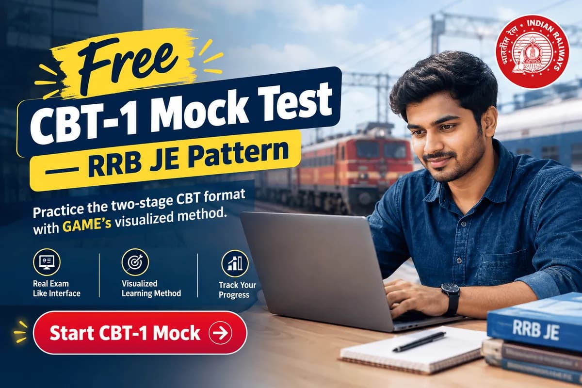 Free CBT-1 Mock Test — RRB JE Pattern