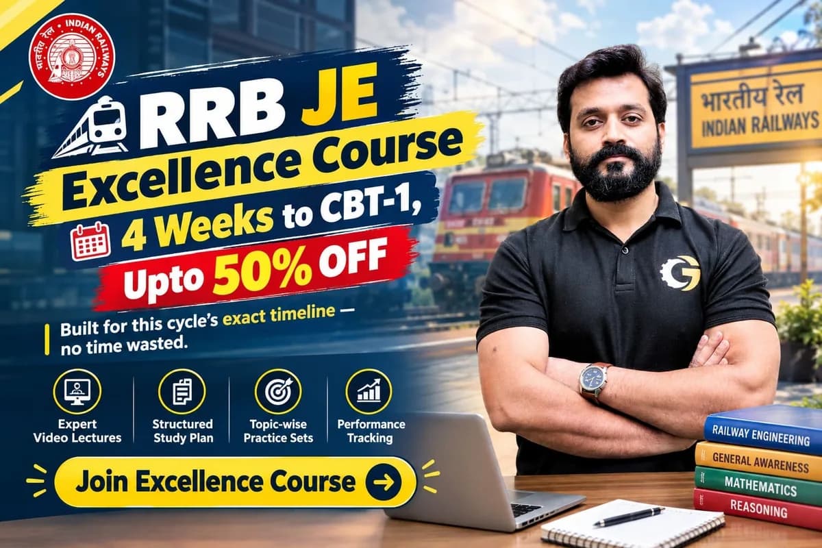 RRB JE Excellence Course — 4 Weeks to CBT-1